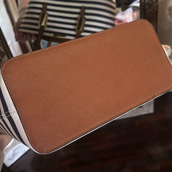 Aldo Vegan Leather Nautical Stripe Shoulder Bag Women Old Money Classic Preppy - Picture 9 of 12